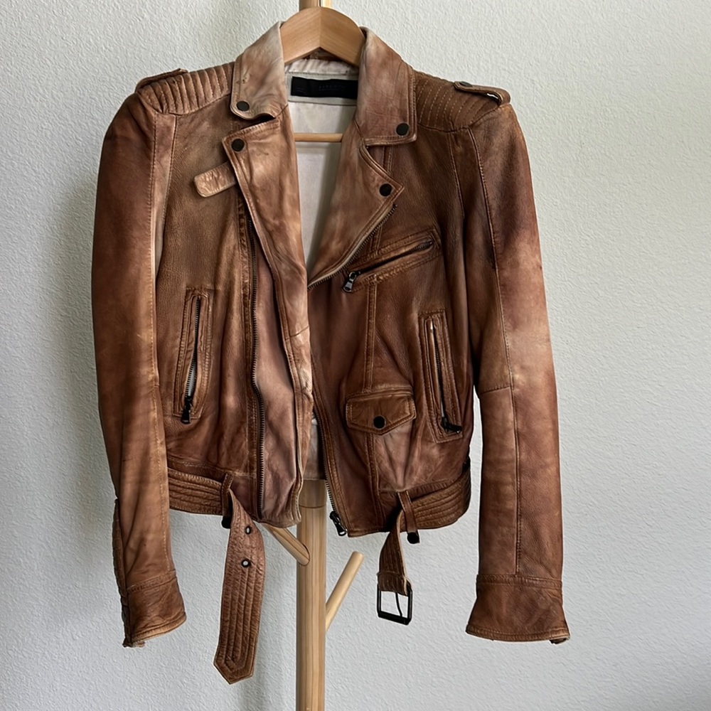Zara Brown Leather Jacket